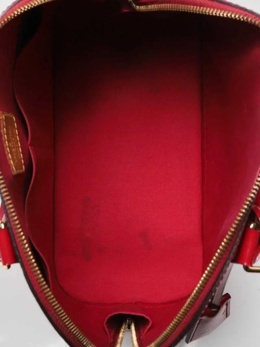 Louis Vuitton Rose Indian Monogram Vernis Alma PM Bag
